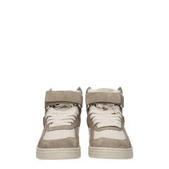 Palm Angels Beige Leather Sneakers