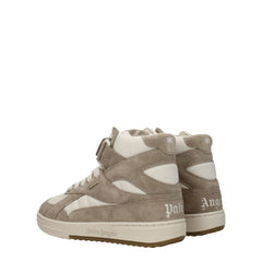 Palm Angels Beige Leather Sneakers