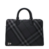 Burberry Gray Fabric Business &Amp; Laptop Bag