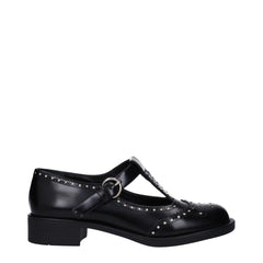 Miu Miu Black Leather Oxfords And Derby
