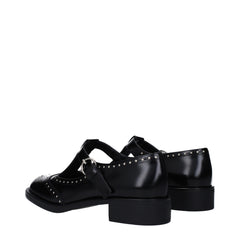 Miu Miu Black Leather Oxfords And Derby