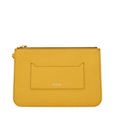 Burberry Yellow Leather Clutch Bag