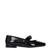 Versace Black Leather Ballet Flat