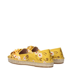 Miu Miu Yellow Fabric Espadrille