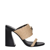 Versace Beige Raffia Sandal