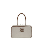 Miu Miu Canvas and leather Beau Shoulder Bag