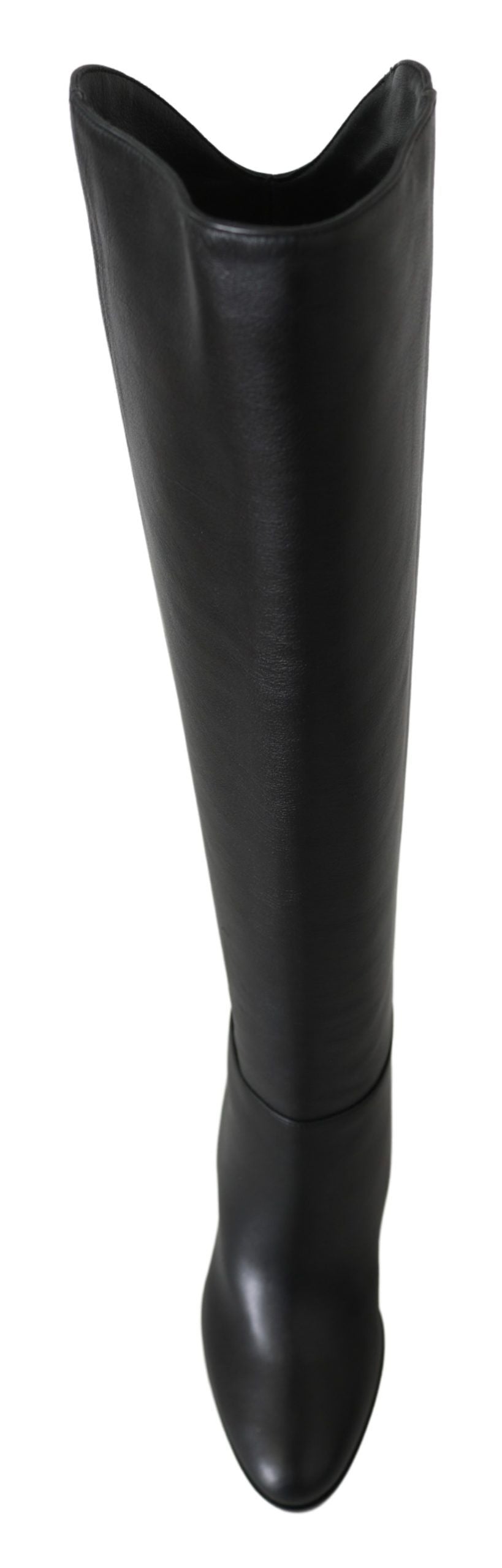 Jimmy Choo Botas de Salto Elegantes em Couro de Bezerro Preto