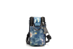 Bolsa Marc Jacobs The Snapshot, bolsa de ombro em couro estampado em azul aquarela