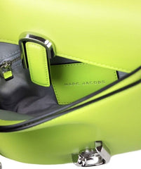 Bolsa de ombro transversal de couro liso Marc Jacobs The J Marc Green Glow
