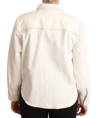 Polo Levi's Elegante Branco Manga Longa com Gola