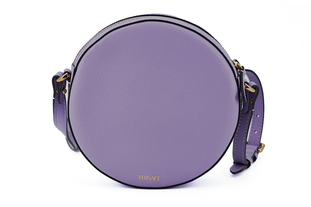 Bolsa de ombro redonda roxa elegante da Versace