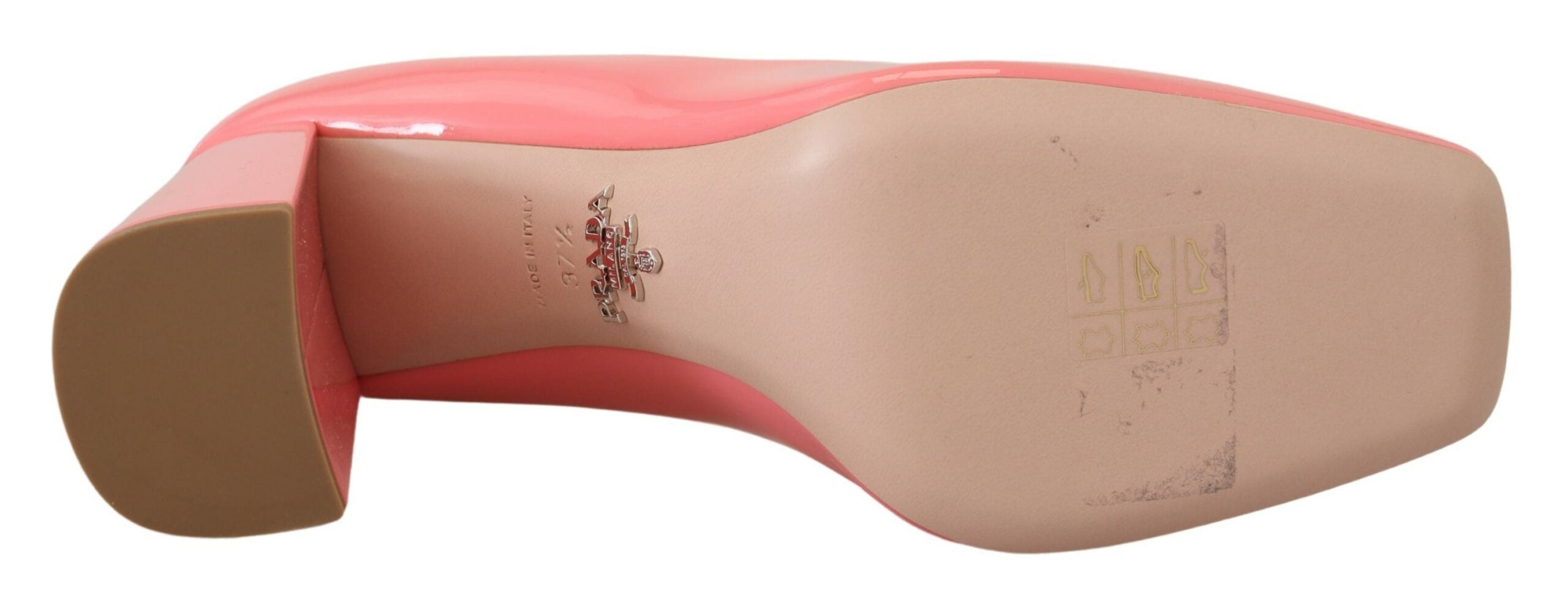 Prada Elegant Square Toe Saltos Rosa