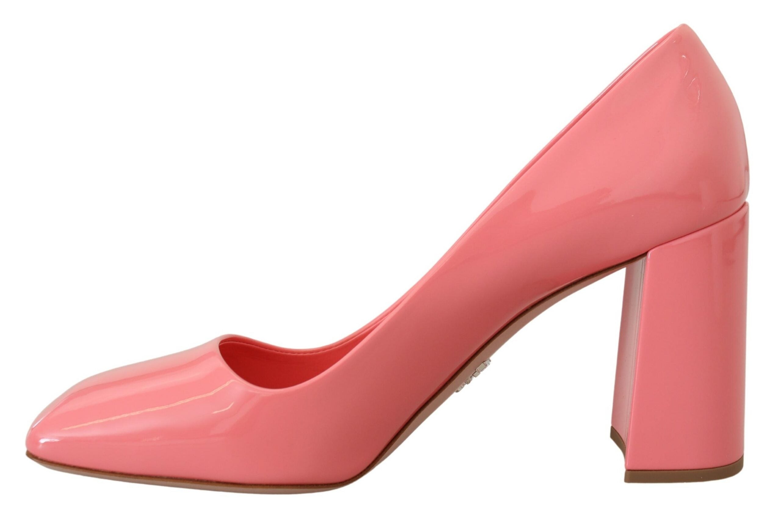 Prada Elegant Square Toe Saltos Rosa