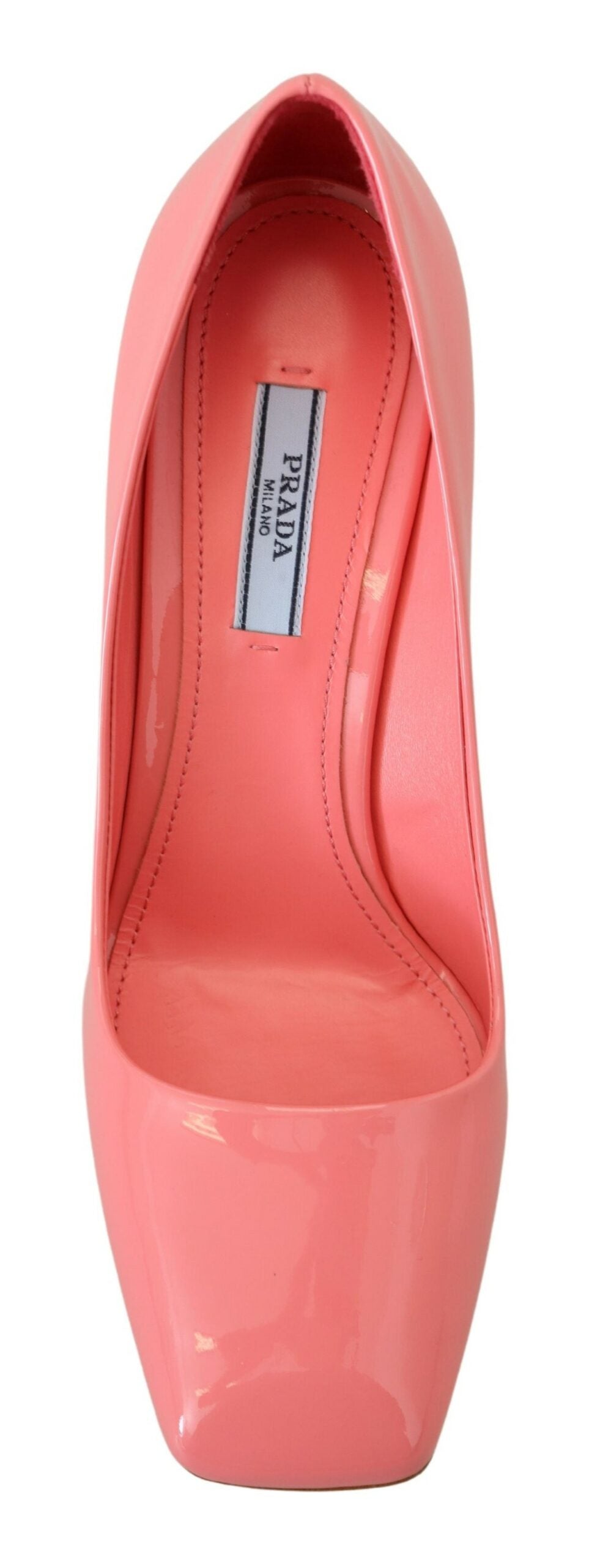 Prada Elegant Square Toe Saltos Rosa