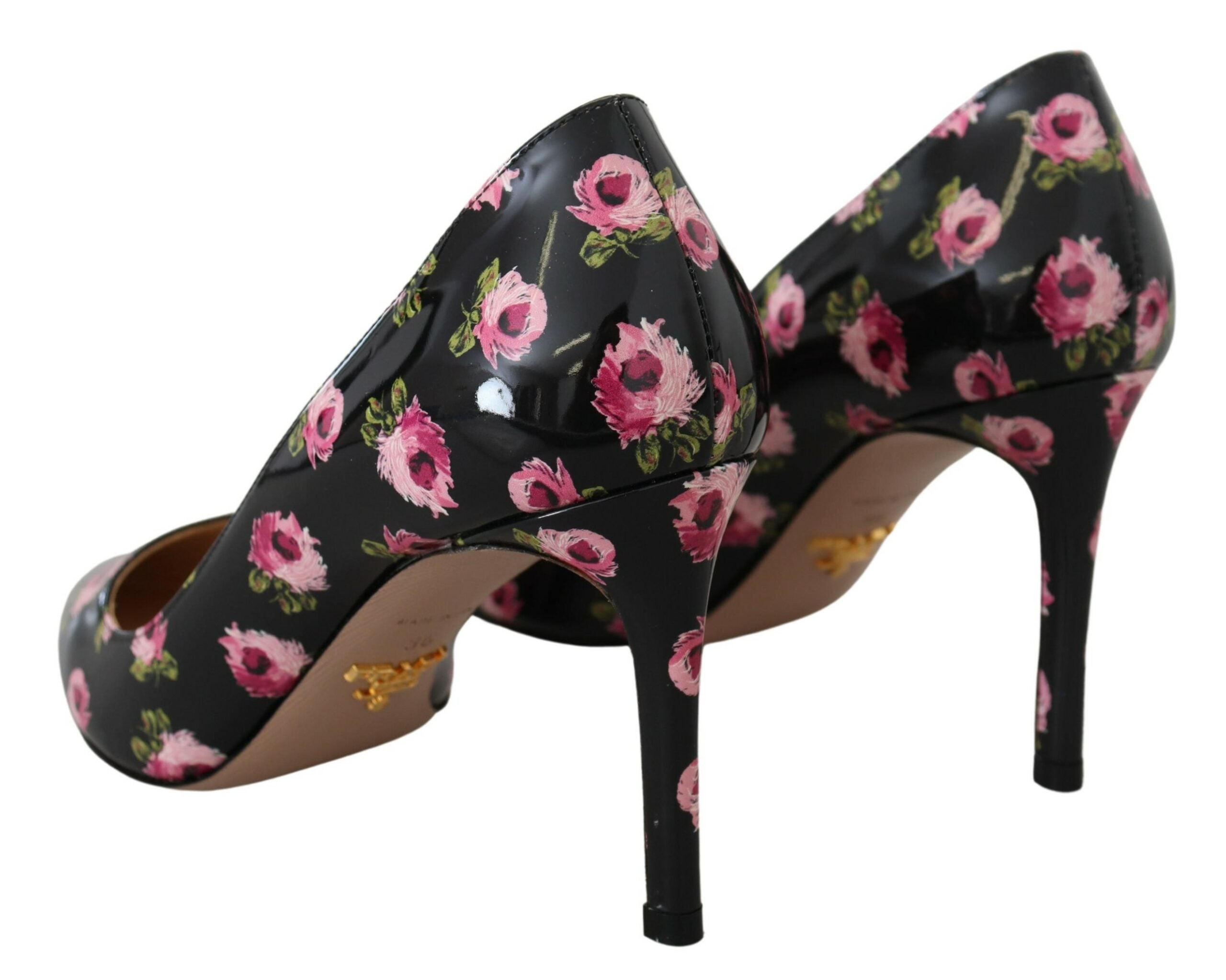 Sapatos Prada Elegant Floral Print Leather