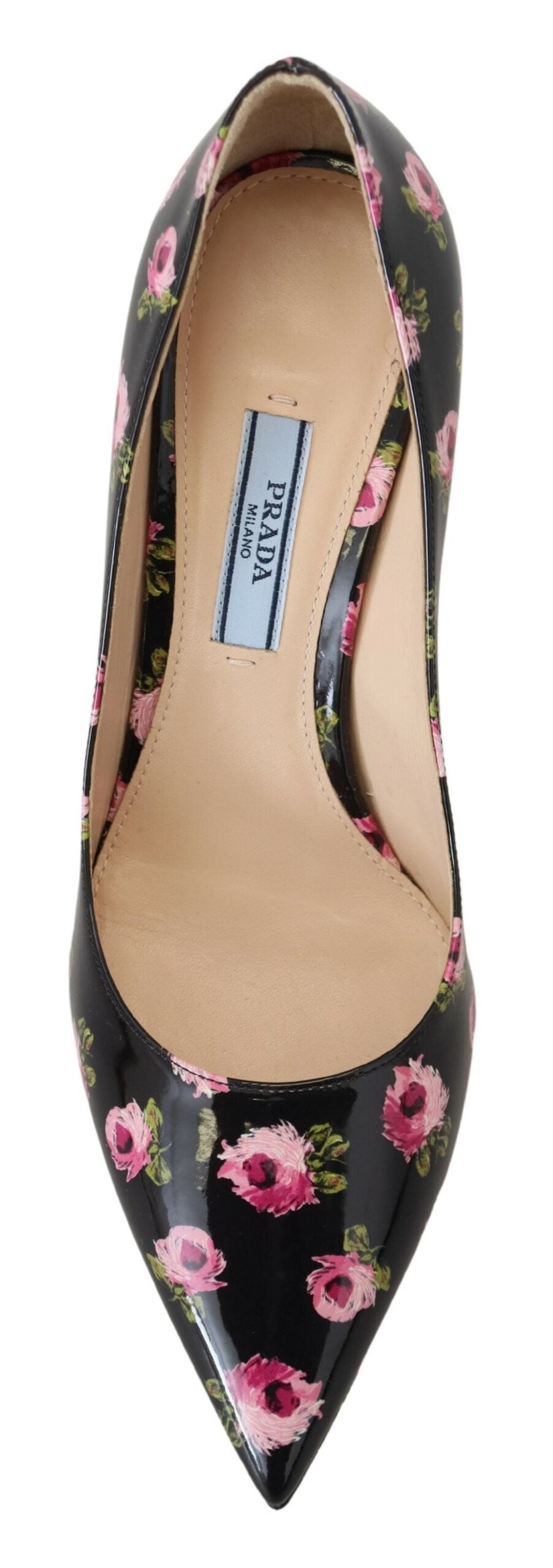 Sapatos Prada Elegant Floral Print Leather