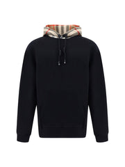Burberry Elegant Oversize Moletom com Capuz Samuel Preto