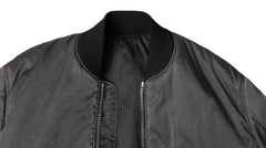 Jaqueta bomber cinza elegante MM6 Maison Margiela com fecho de zíper completo