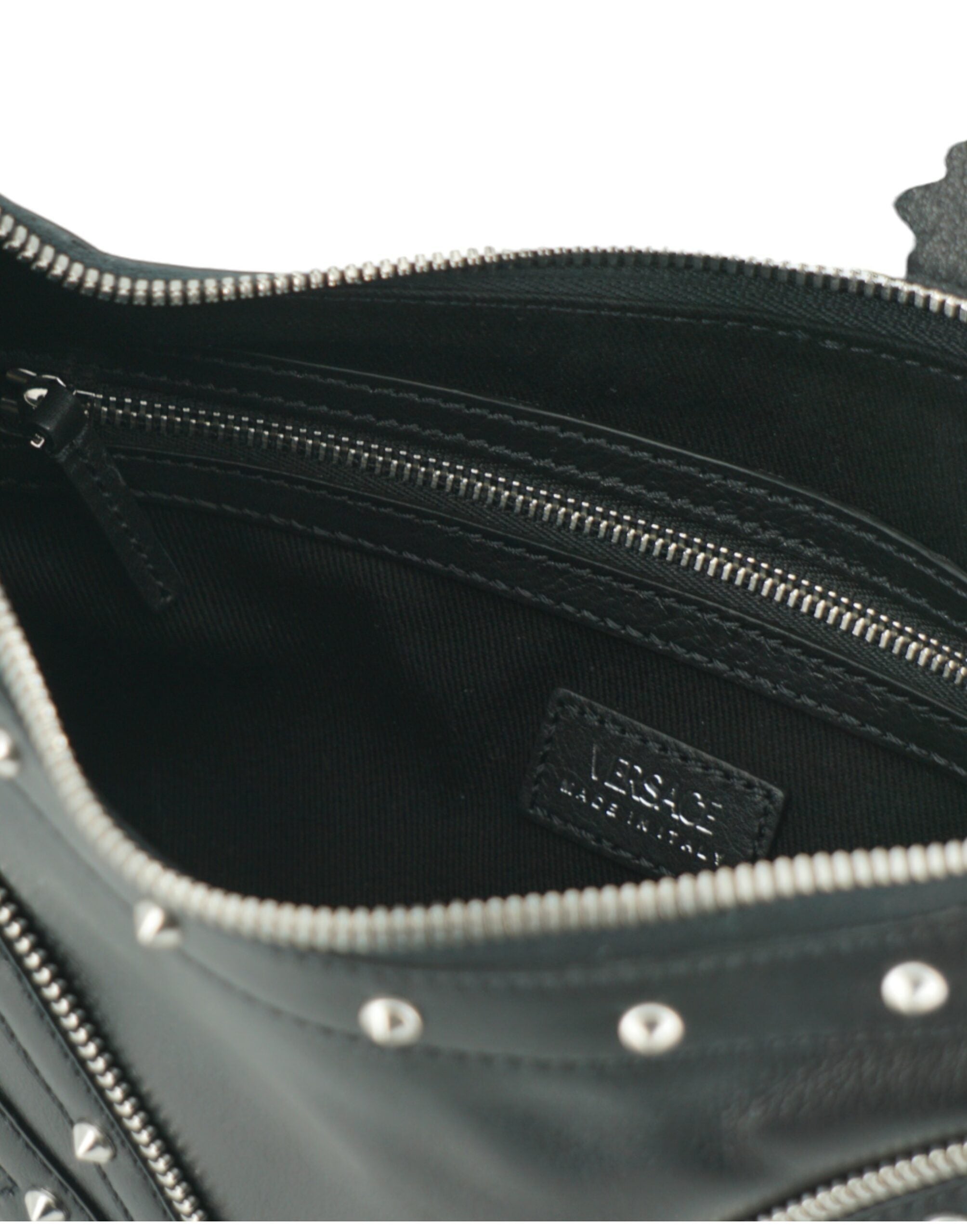 Bolsa de ombro Versace Elegante em couro preto Hobo