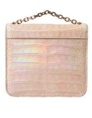 Balenciaga Elegant Mini Chain Clutch Bege para Elegância Noturna