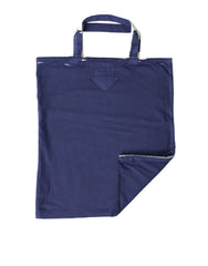Bolsa tote azul elegante da Prada para passeios chiques