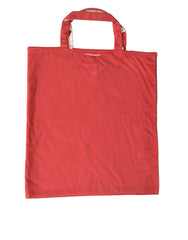 Bolsa tote Prada Chic vermelha e branca de tecido