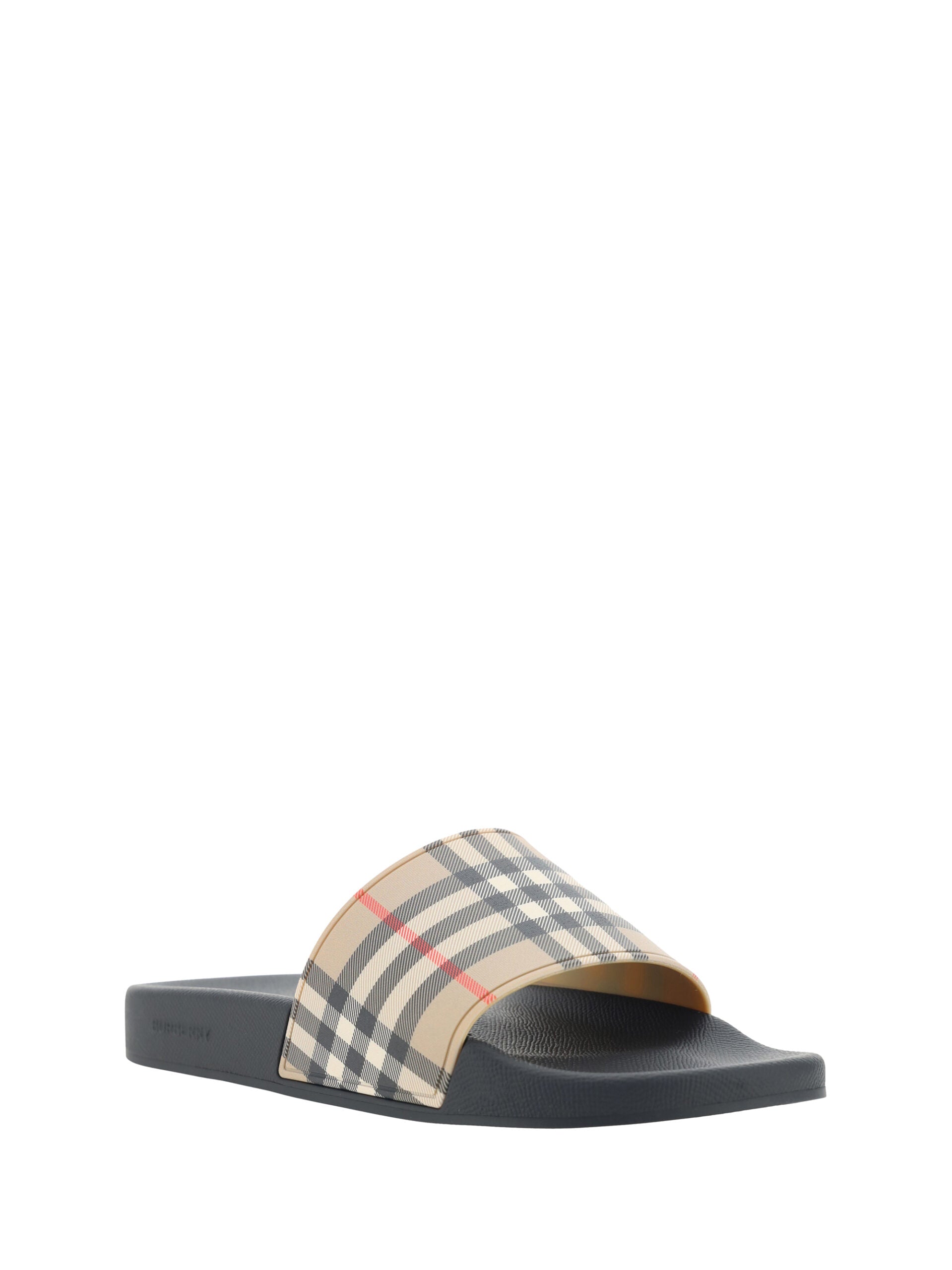 Sandálias de borracha marrom Burberry