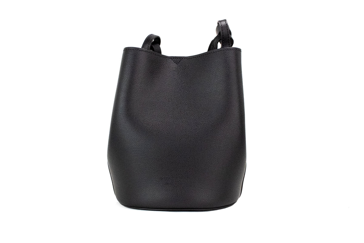 Bolsa de mão pequena Burberry Lorne preta com estampa Haymarket Check Pebble em couro