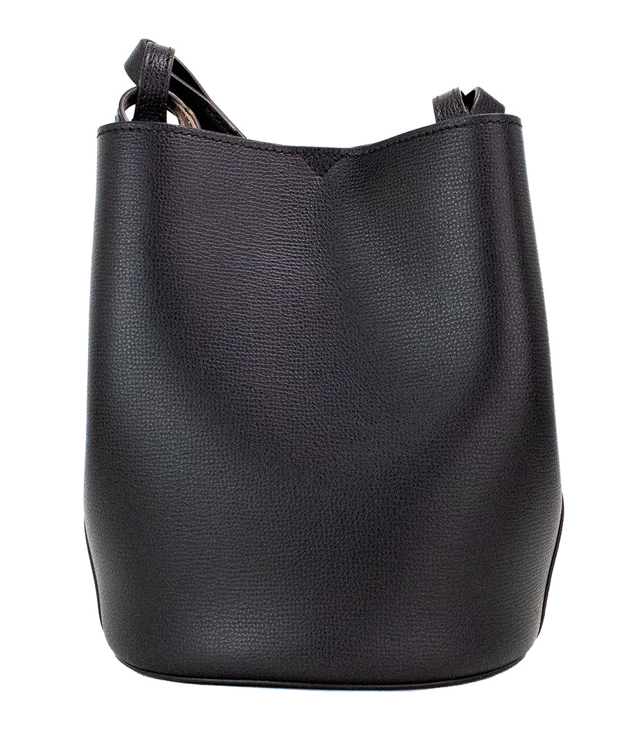 Bolsa de mão pequena Burberry Lorne preta com estampa Haymarket Check Pebble em couro