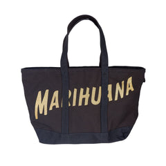 Bolsa de ombro de algodão preta chique Palm Angels
