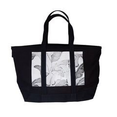 Bolsa de ombro de algodão preta chique Palm Angels