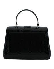 Bolsa de ombro Jimmy Choo preta de couro com alça superior