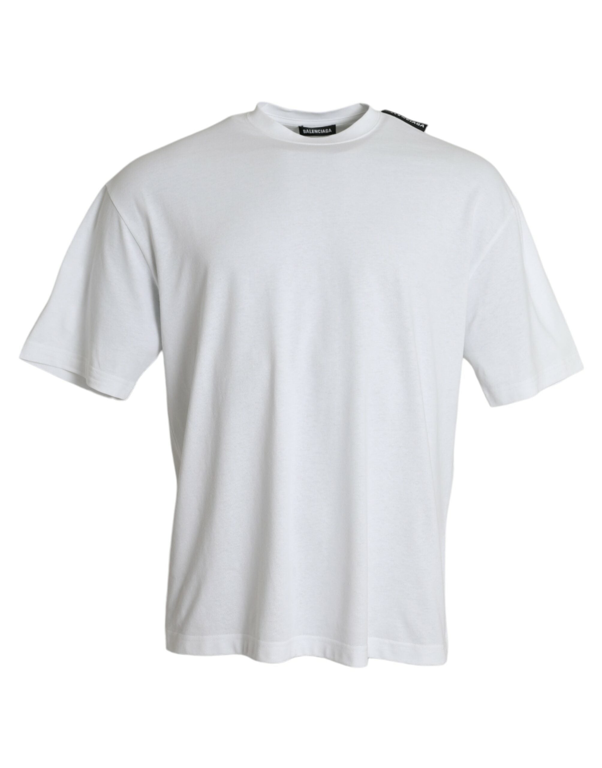 Camiseta Balenciaga Off White de Algodão e Gola Redonda