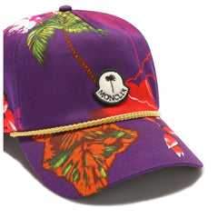 Chapéus e bonés Moncler x Palm Angels de algodão roxo