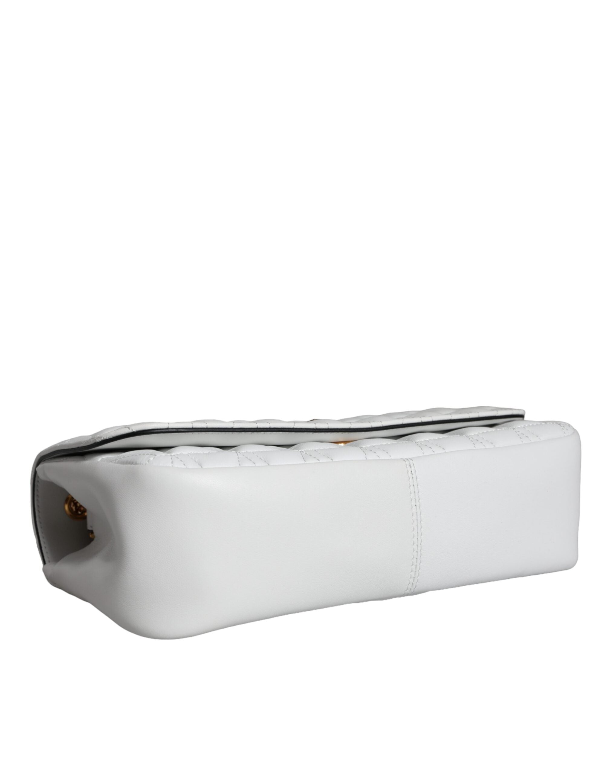 Bolsa de ombro transversal Versace Mini em couro napa branco