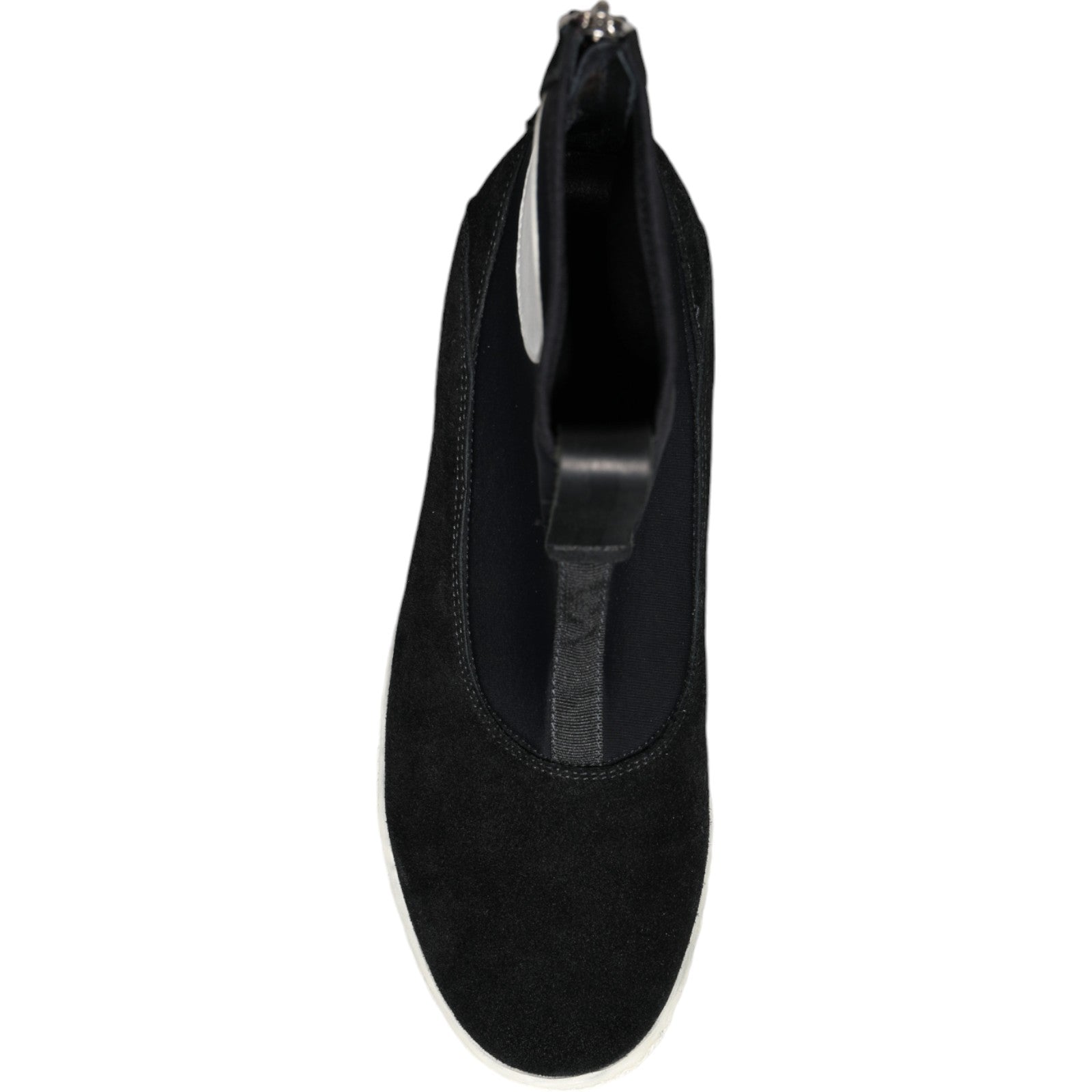 Botas de cano médio Takeshi de neoprene preto e branco Alexander McQueen