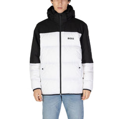 Jaqueta Hugo Boss de poliéster reciclado branco