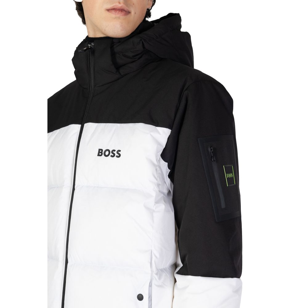 Jaqueta Hugo Boss de poliéster reciclado branco