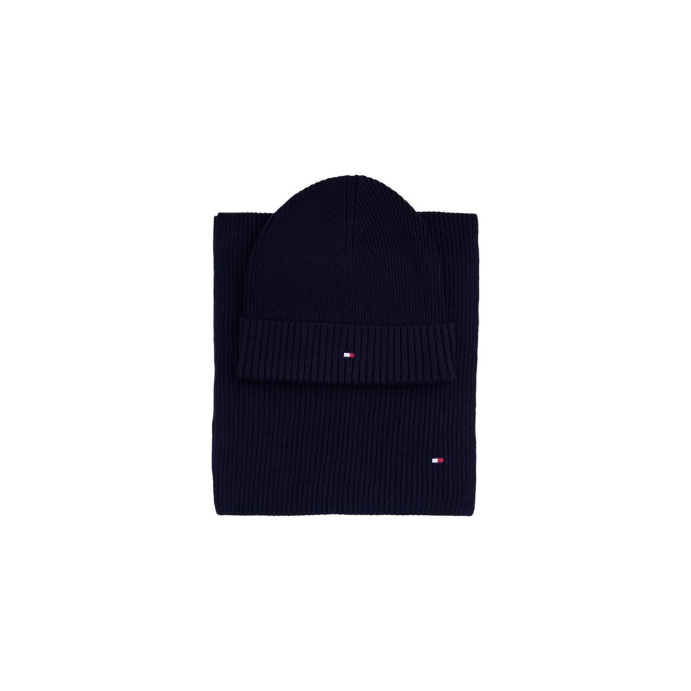 Cachecol de algodão azul Tommy Hilfiger
