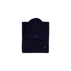 Cachecol de algodão azul Tommy Hilfiger