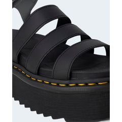 Sapato baixo de couro preto Dr. Martens