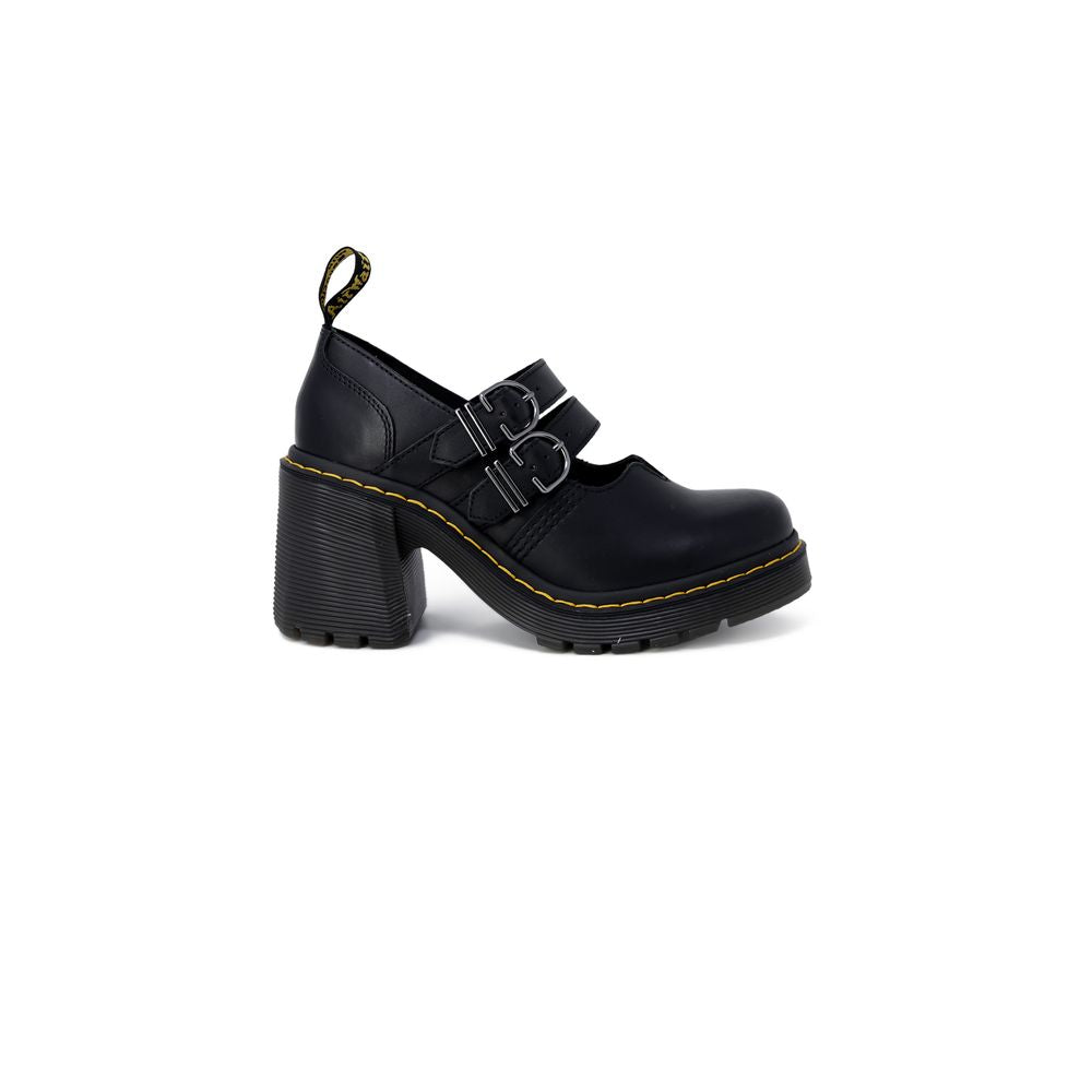 Sandália de couro preta Dr. Martens
