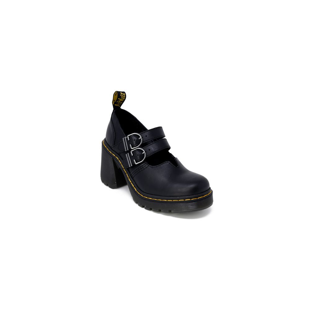 Sandália de couro preta Dr. Martens