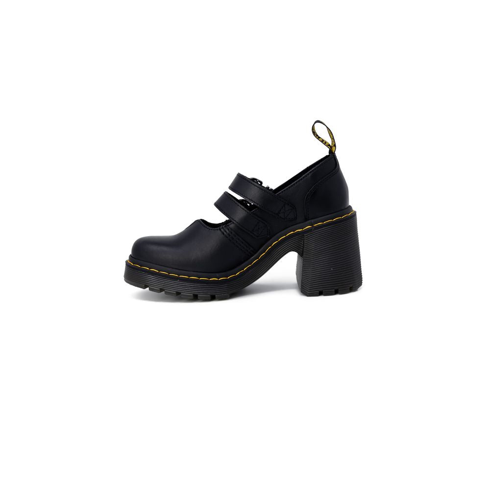 Sandália de couro preta Dr. Martens