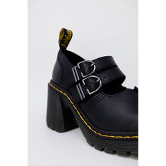 Sandália de couro preta Dr. Martens