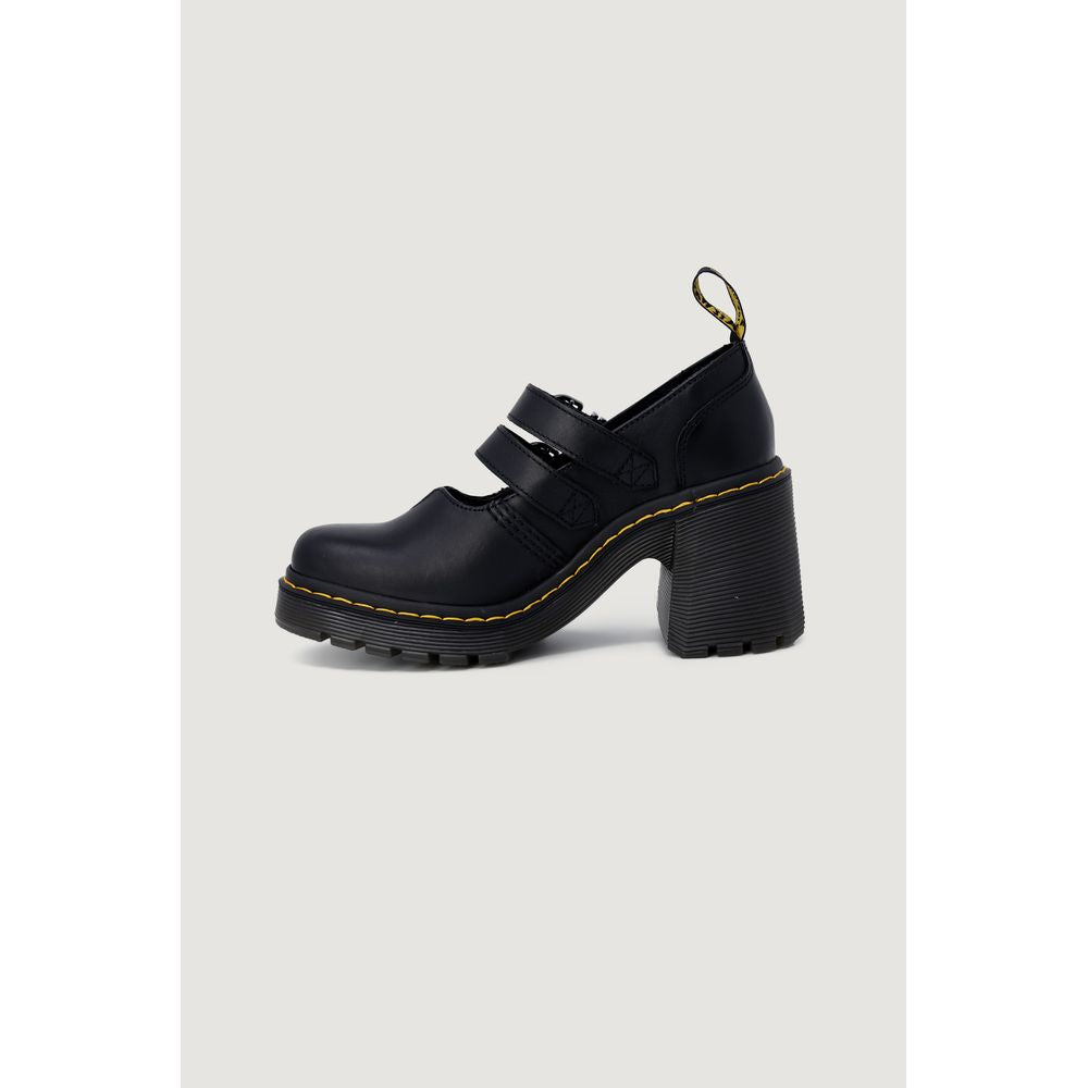 Sandália de couro preta Dr. Martens