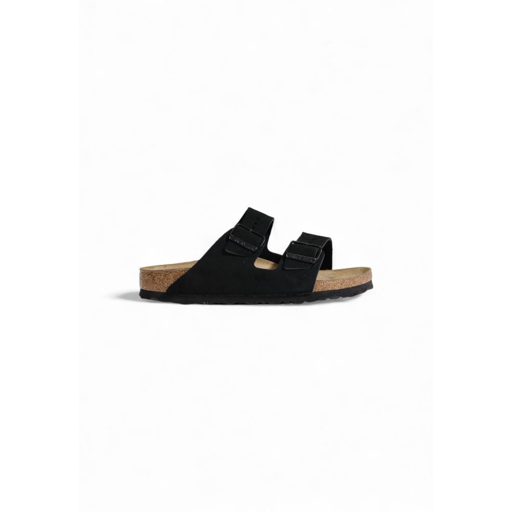 Sandália Birkenstock de Couro Camurça Preta