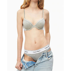 Calvin Klein Underwear Calcinha de Algodão Cinza