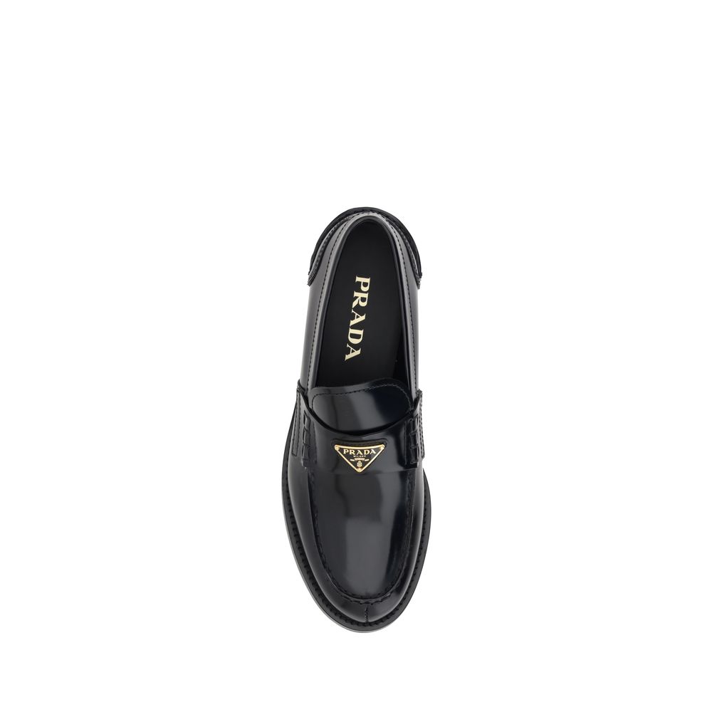 Mocassins com logotipo da Prada