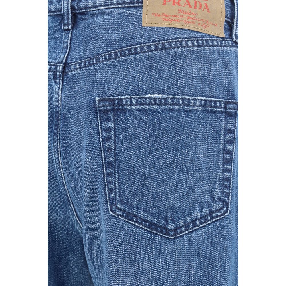 Calça jeans de algodão Prada